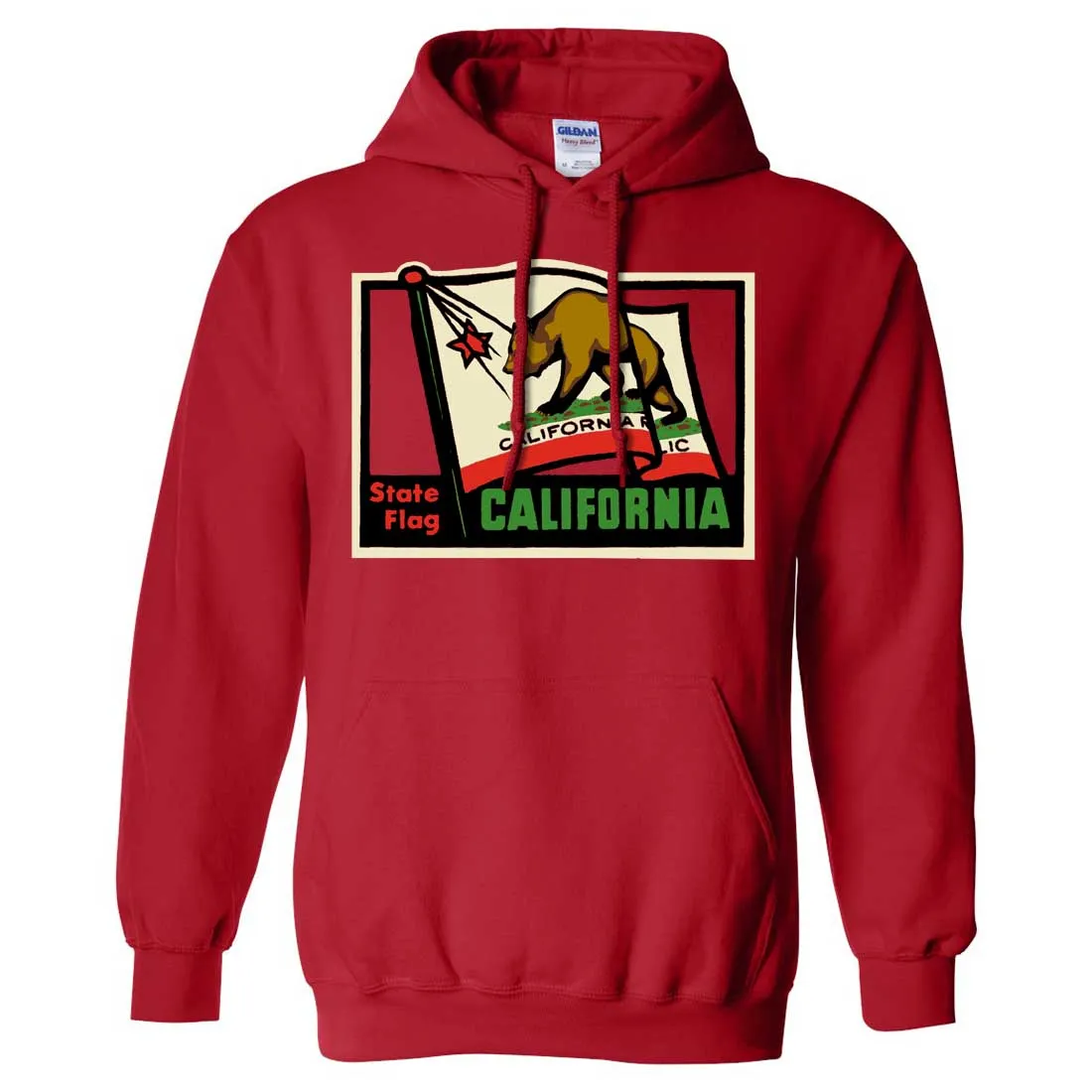 California Vintage State Flag Sweatshirt Hoodie