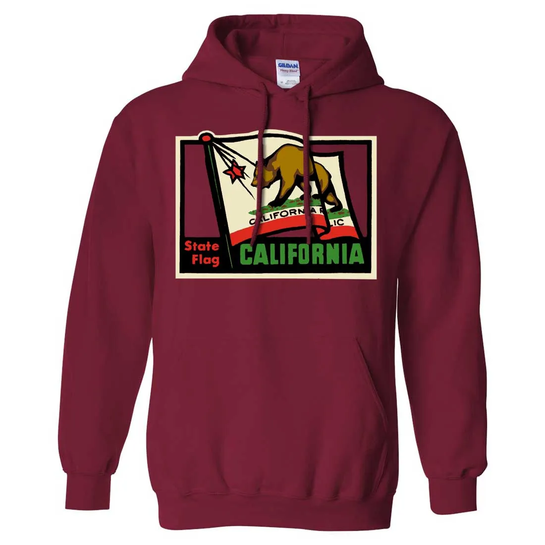 California Vintage State Flag Sweatshirt Hoodie