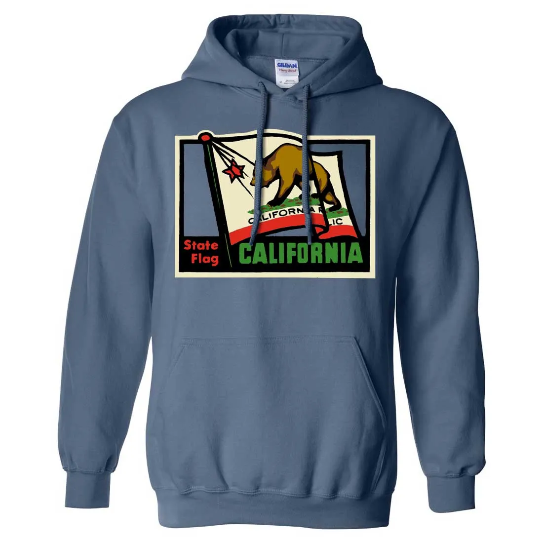 California Vintage State Flag Sweatshirt Hoodie