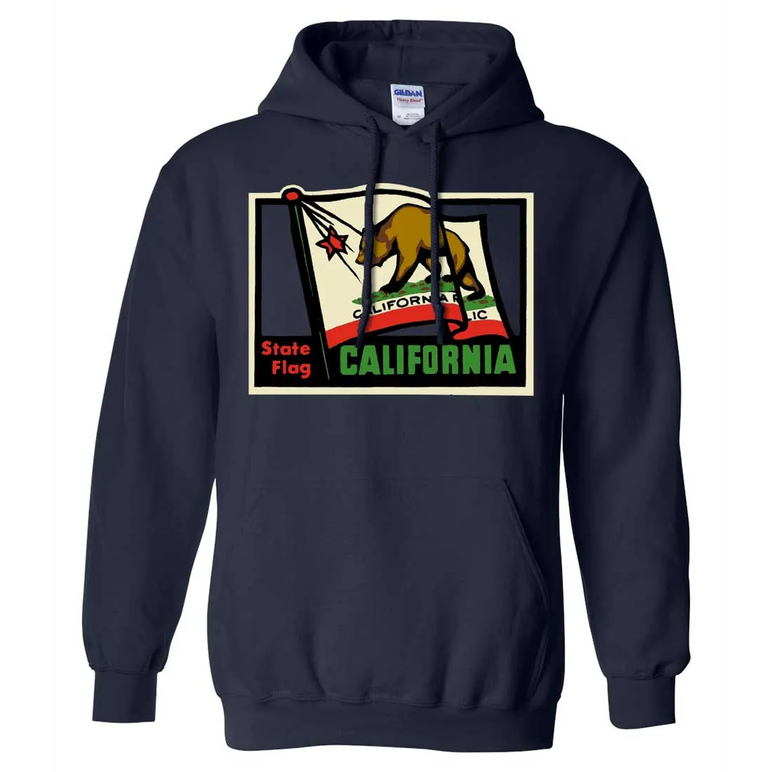 California Vintage State Flag Sweatshirt Hoodie