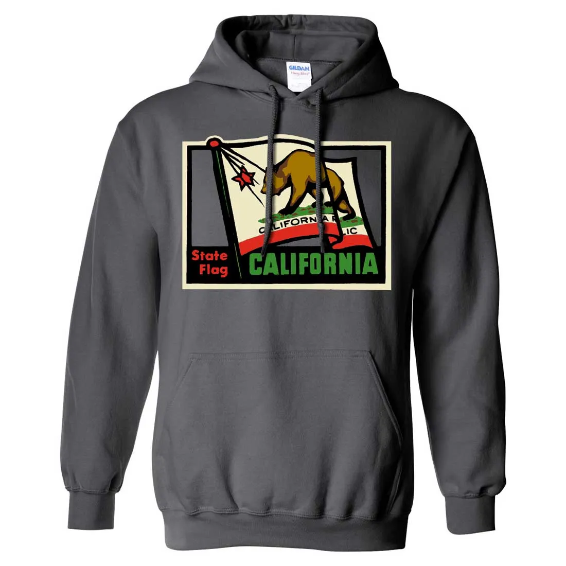 California Vintage State Flag Sweatshirt Hoodie