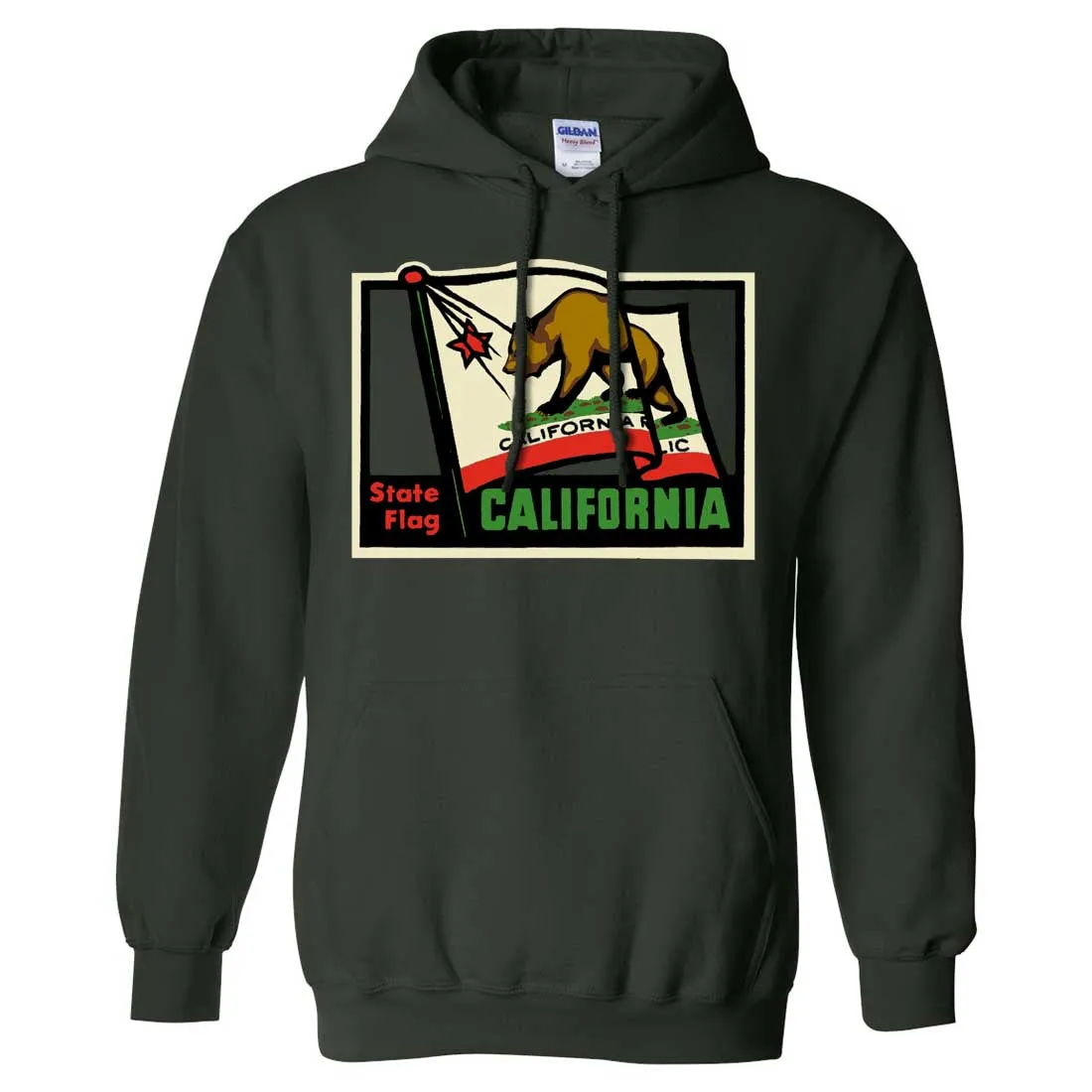 California Vintage State Flag Sweatshirt Hoodie