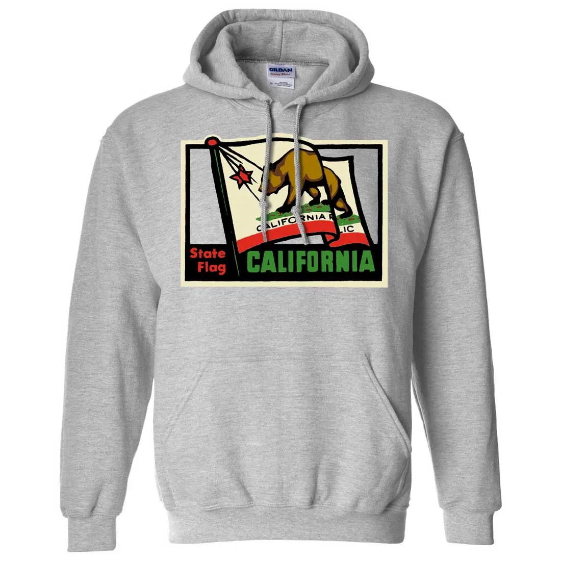 California Vintage State Flag Sweatshirt Hoodie