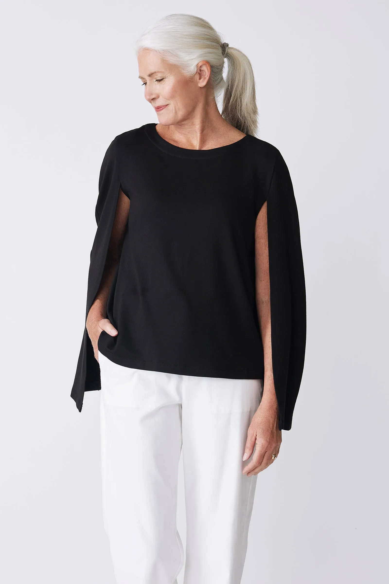 Cape Sweatshirt - Black