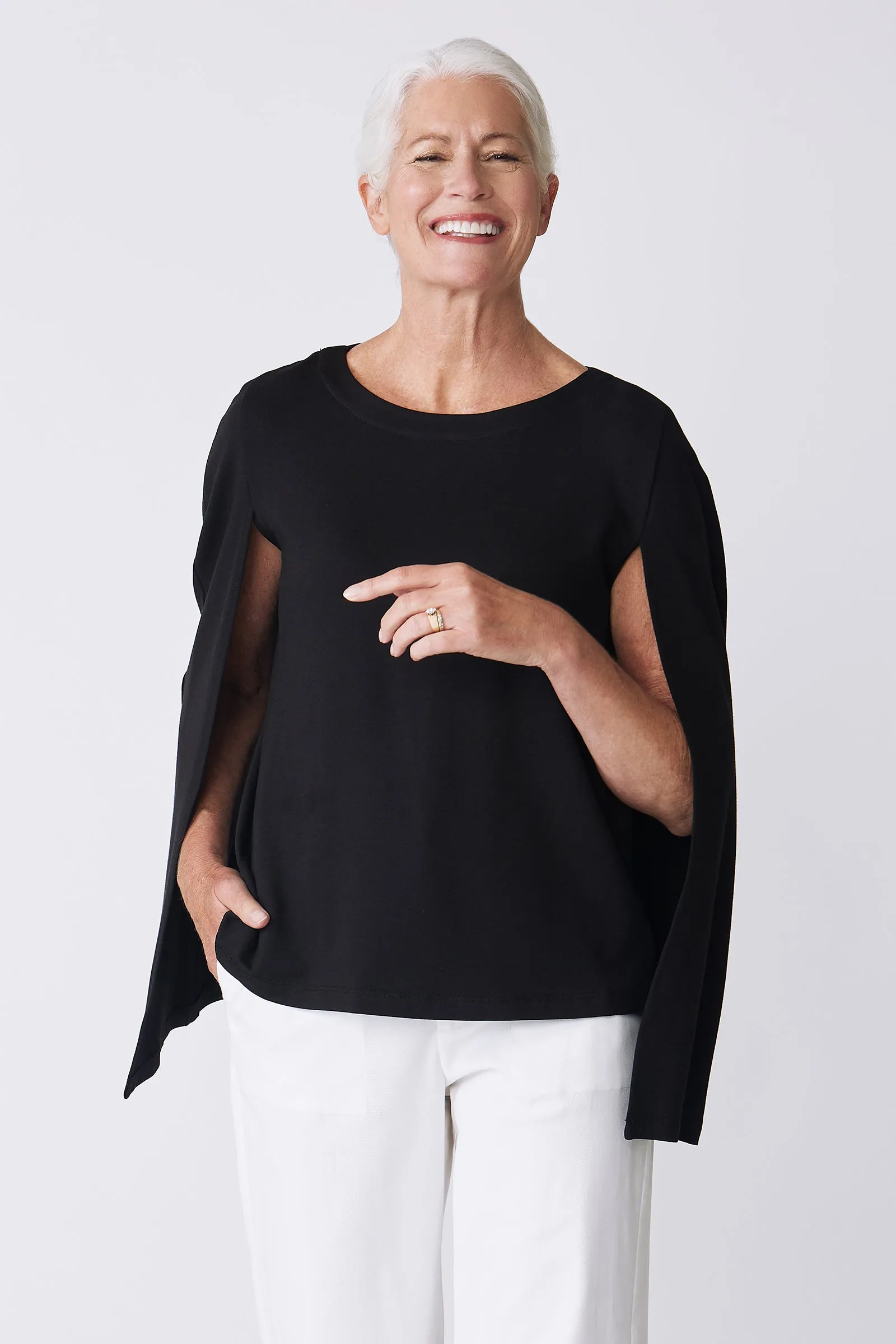 Cape Sweatshirt - Black