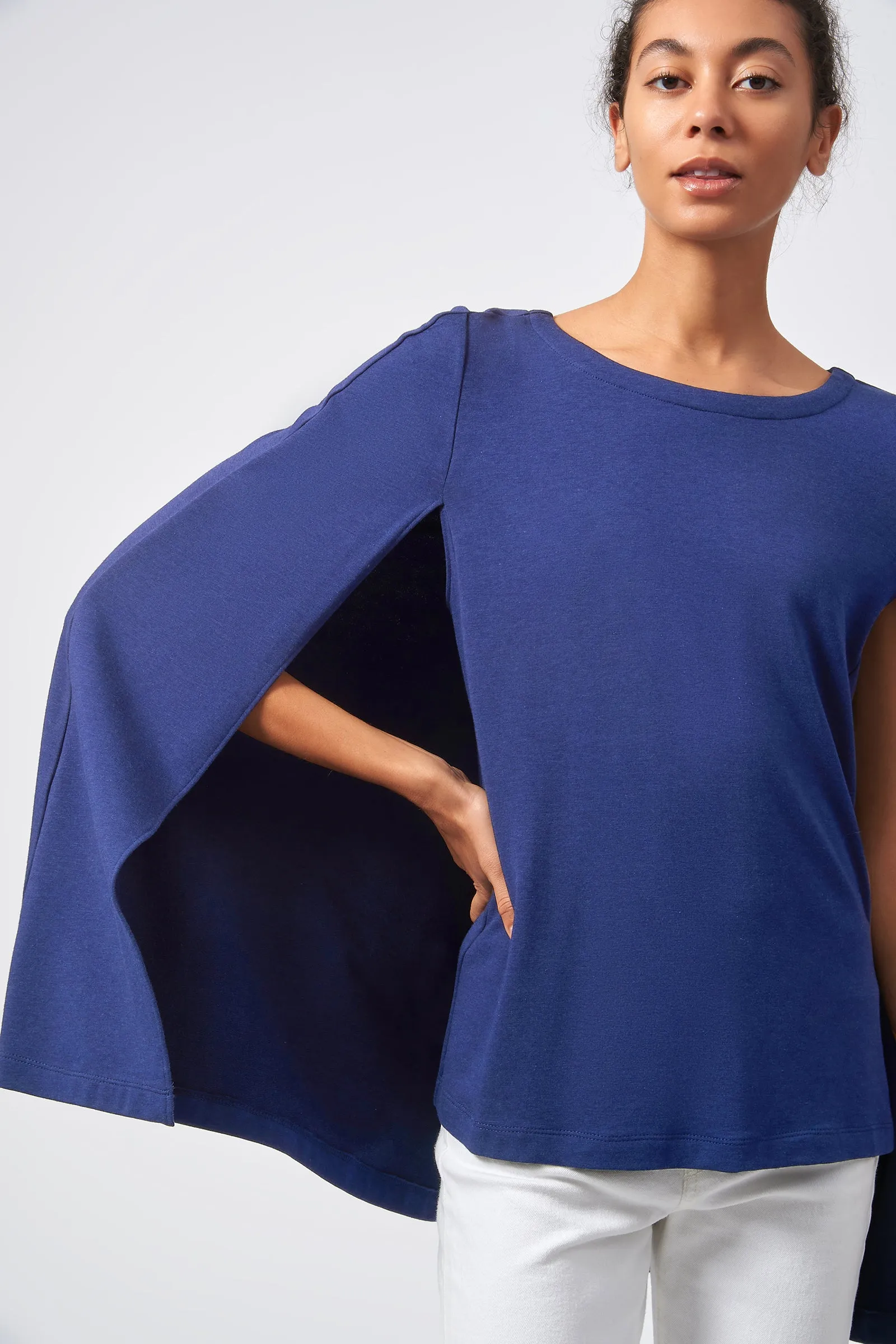 Cape Sweatshirt - Blue