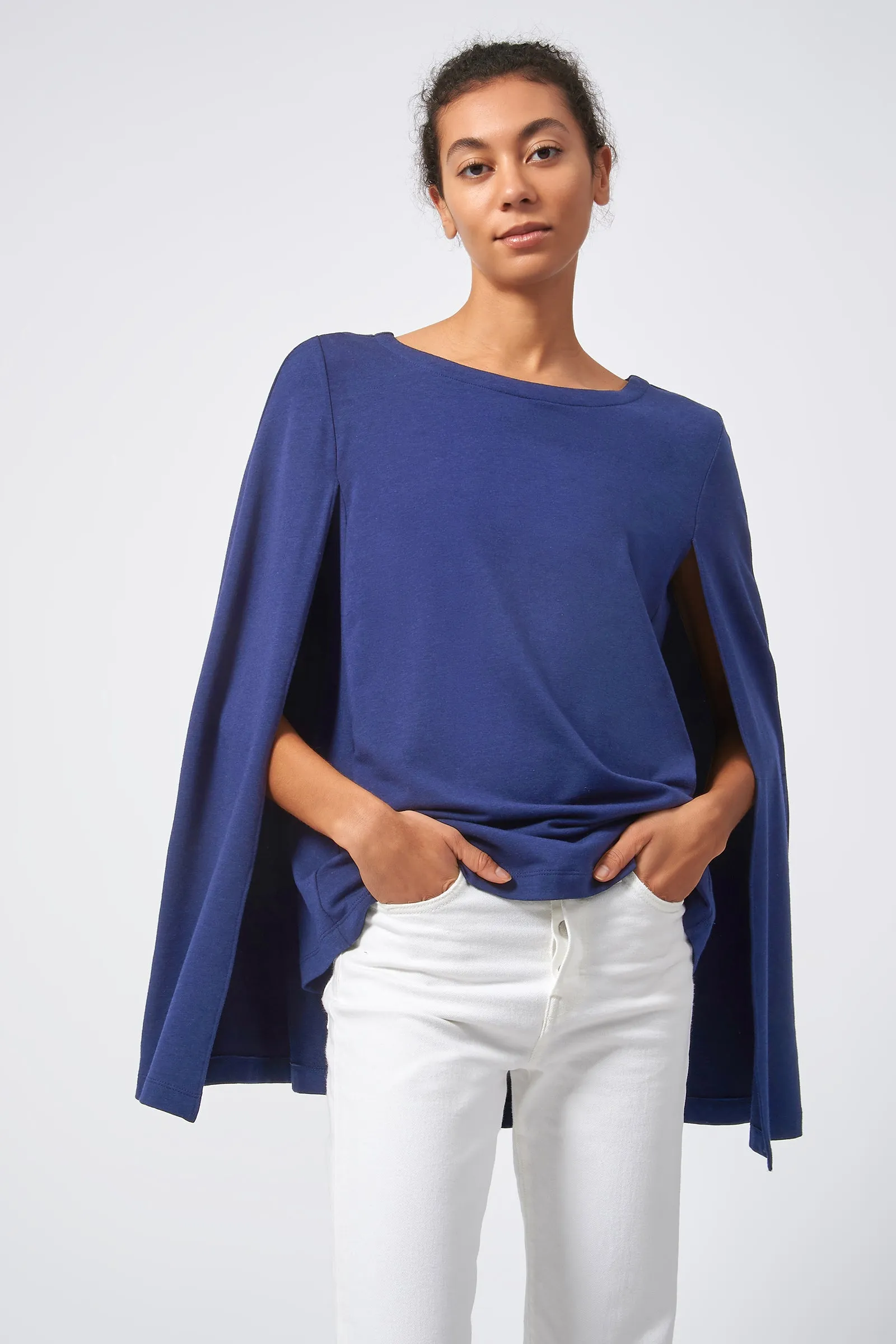 Cape Sweatshirt - Blue
