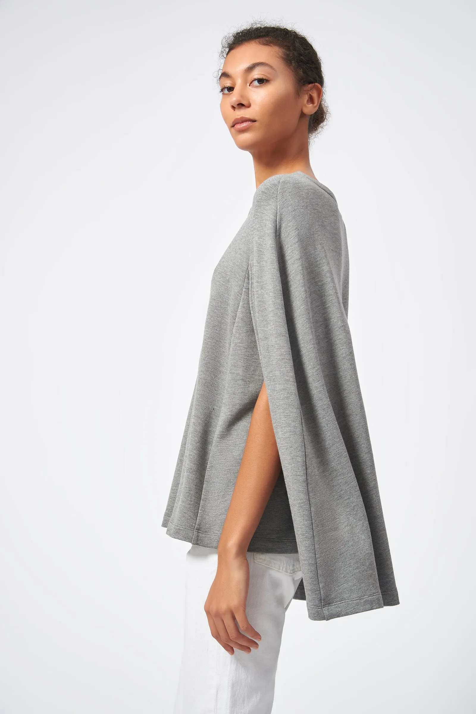 Cape Sweatshirt - Heather Grey