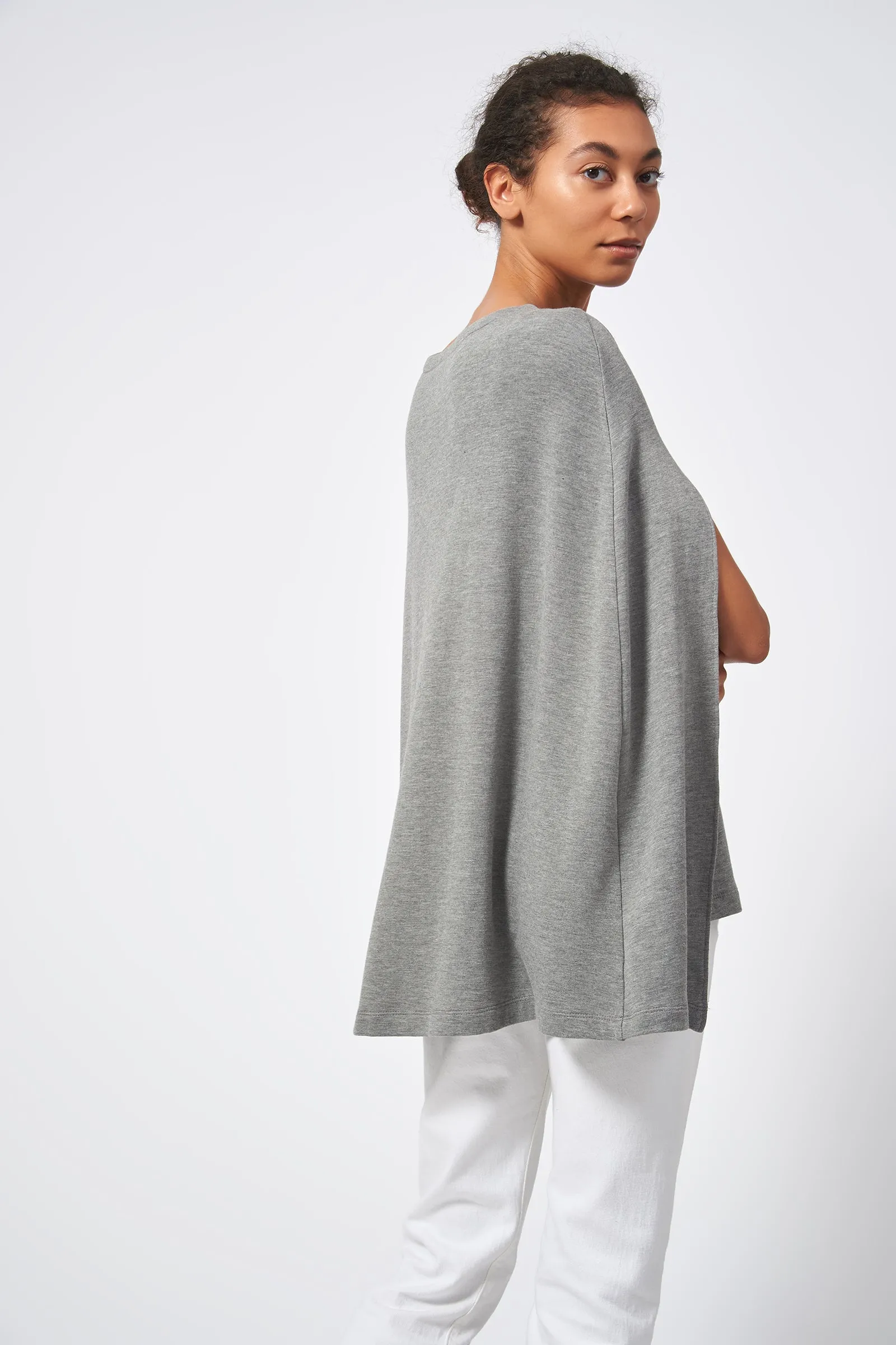 Cape Sweatshirt - Heather Grey