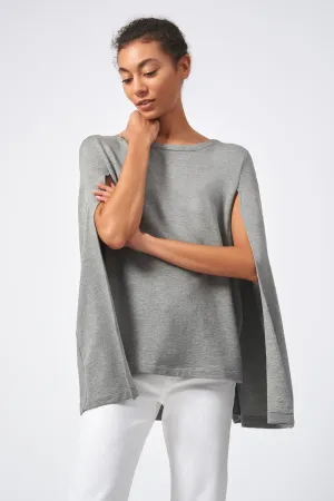 Cape Sweatshirt - Heather Grey