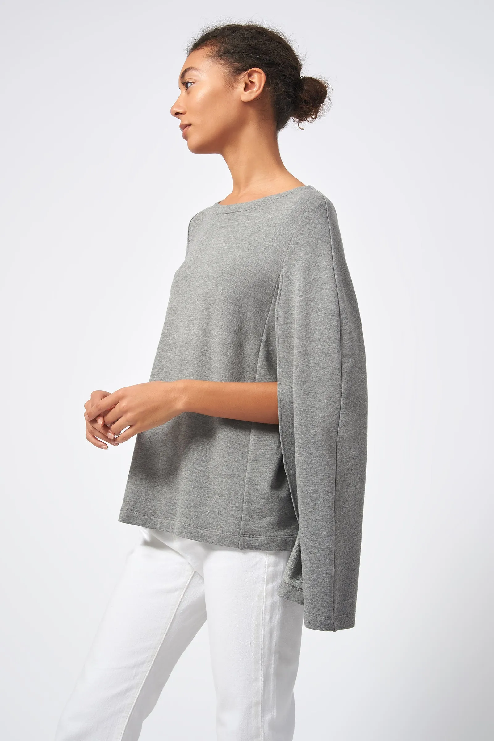 Cape Sweatshirt - Heather Grey