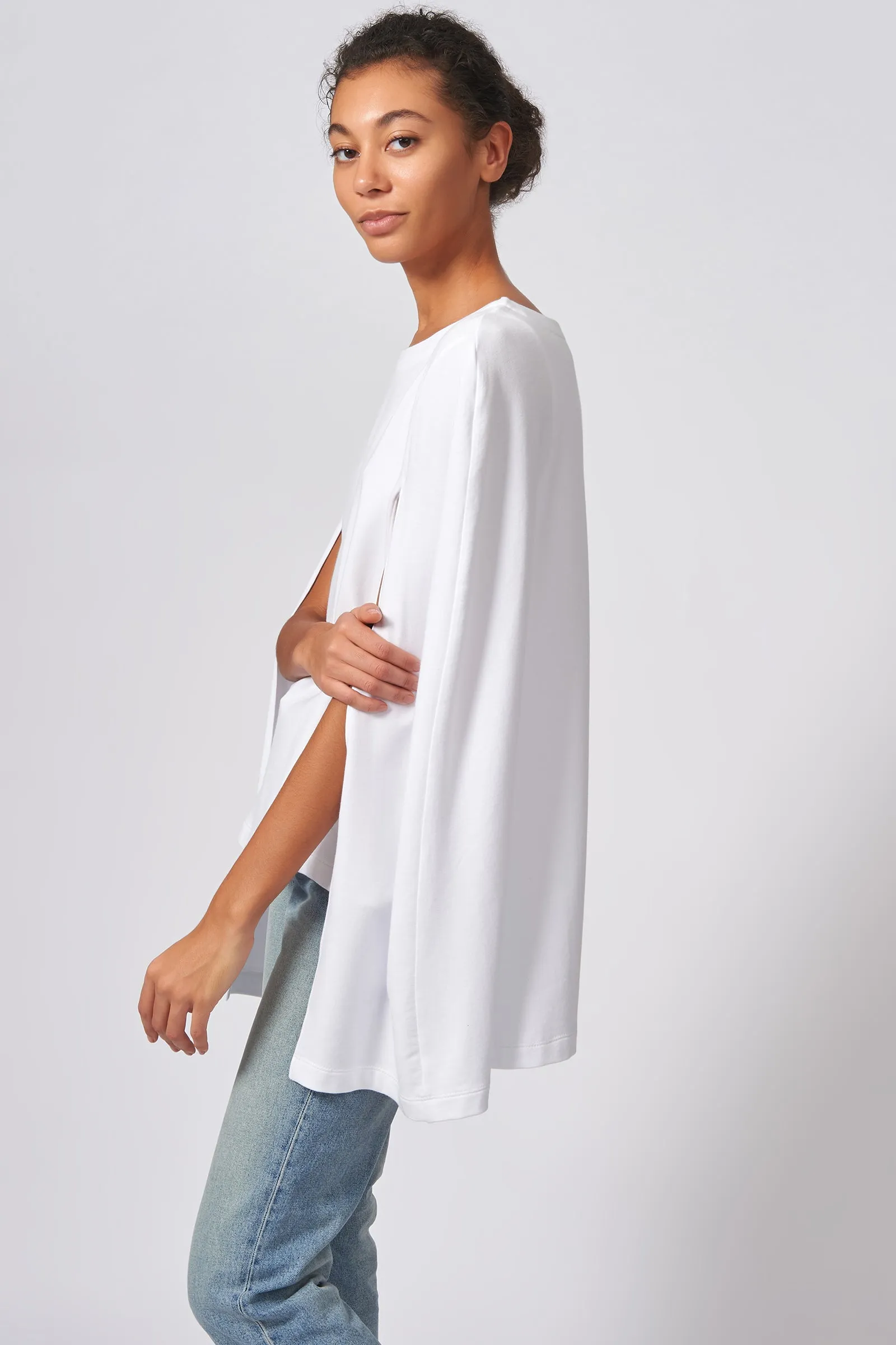 Cape Sweatshirt - White