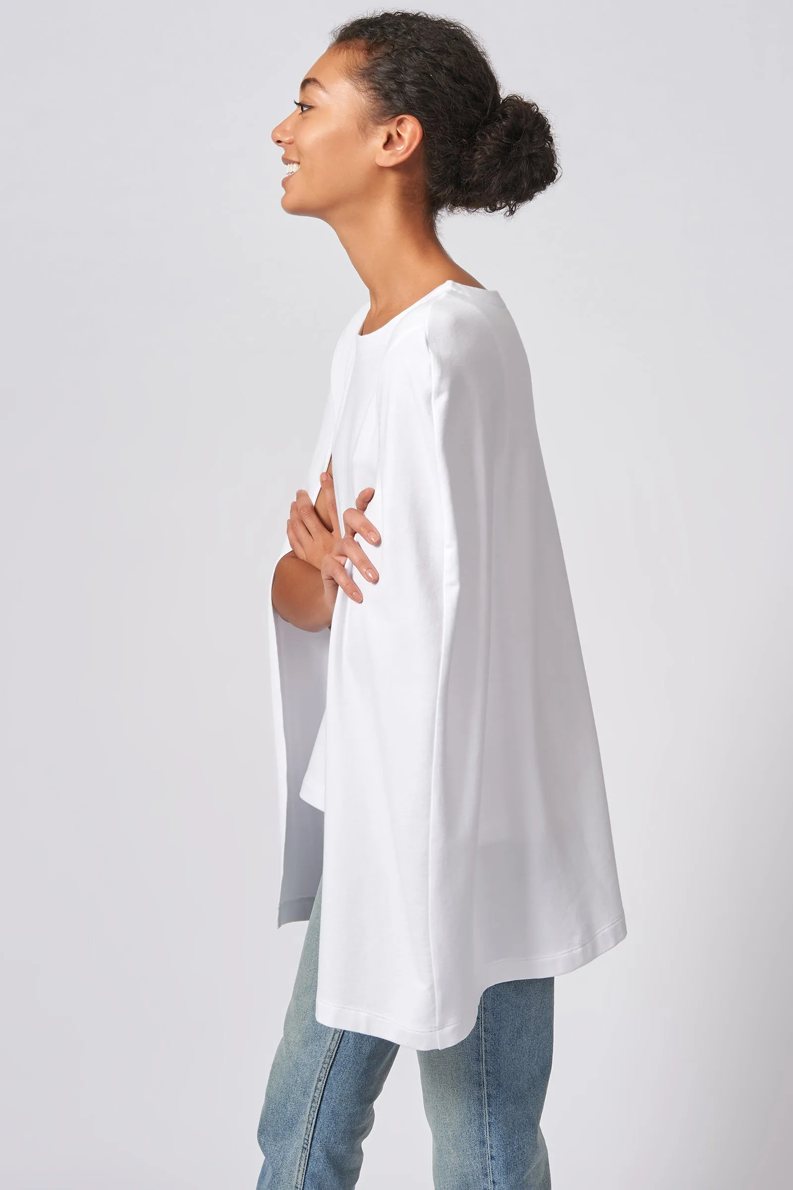 Cape Sweatshirt - White
