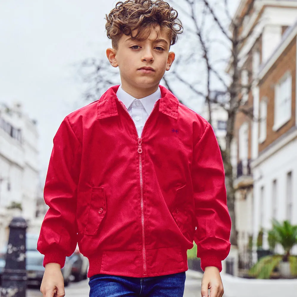 Carnaby Boys Bomber Jacket - Pillar Box Red