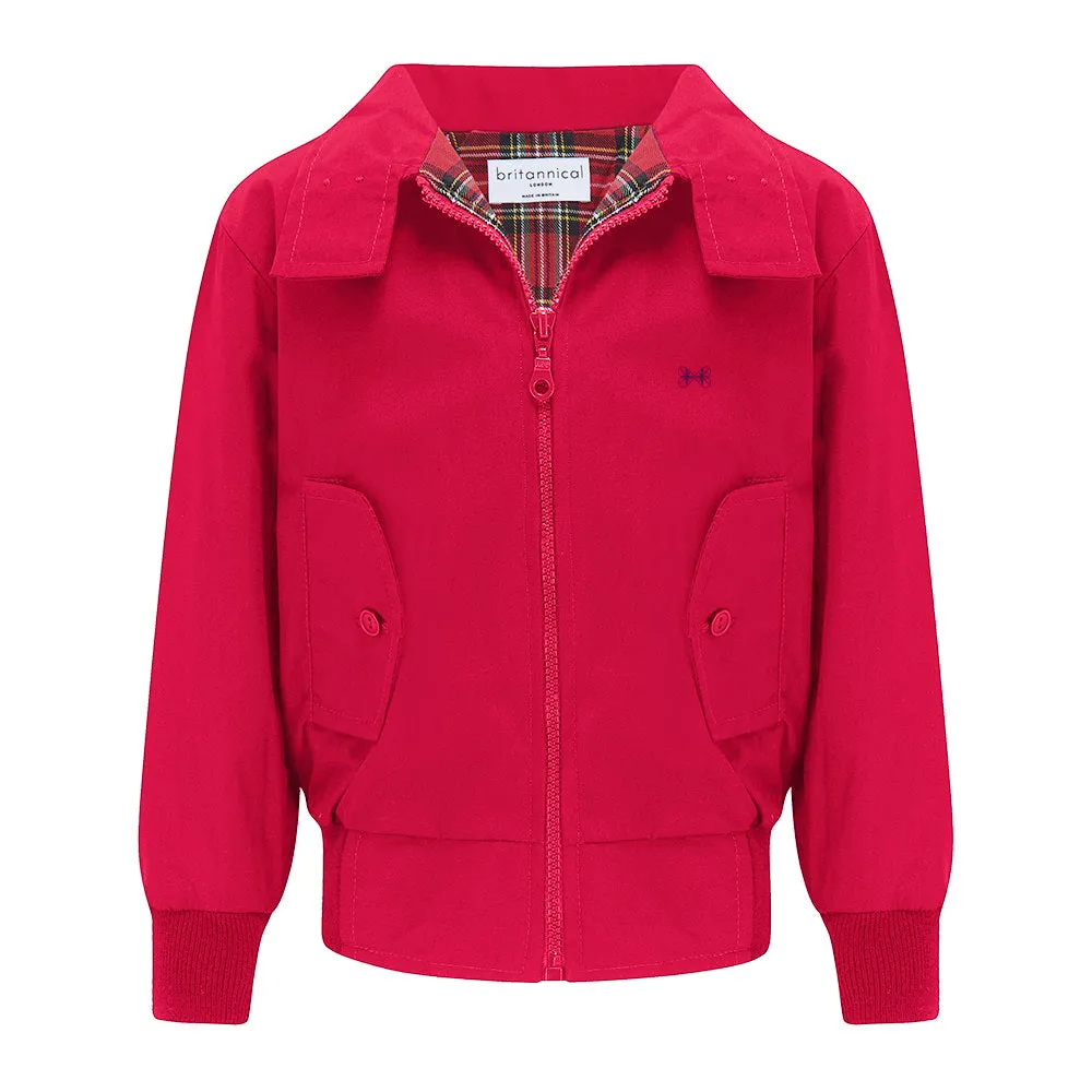 Carnaby Boys Bomber Jacket - Pillar Box Red