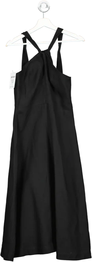 Casa Raki Black Rebecca Midi Dress UK S