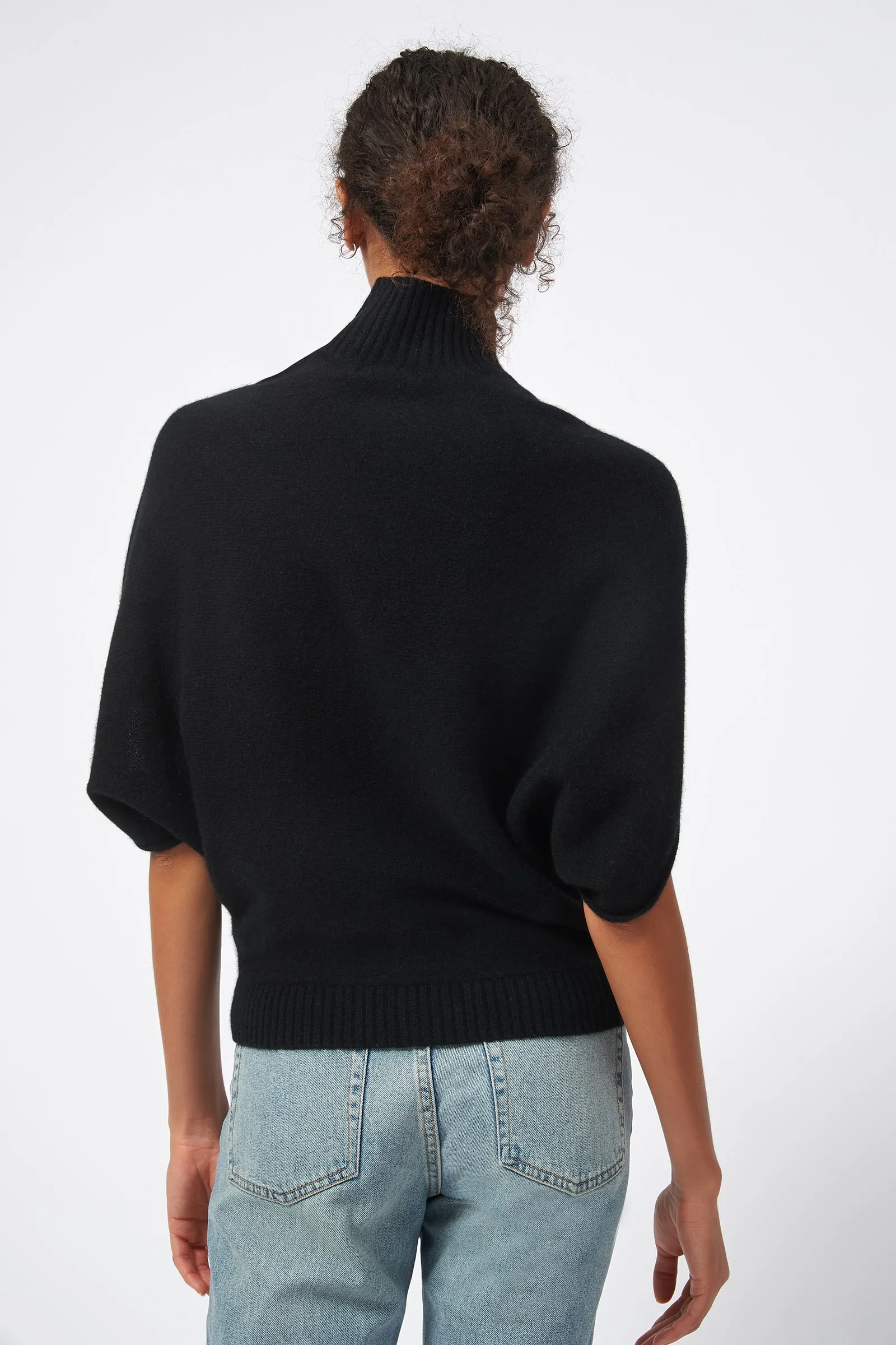 Cashmere Cape Sweater - Black