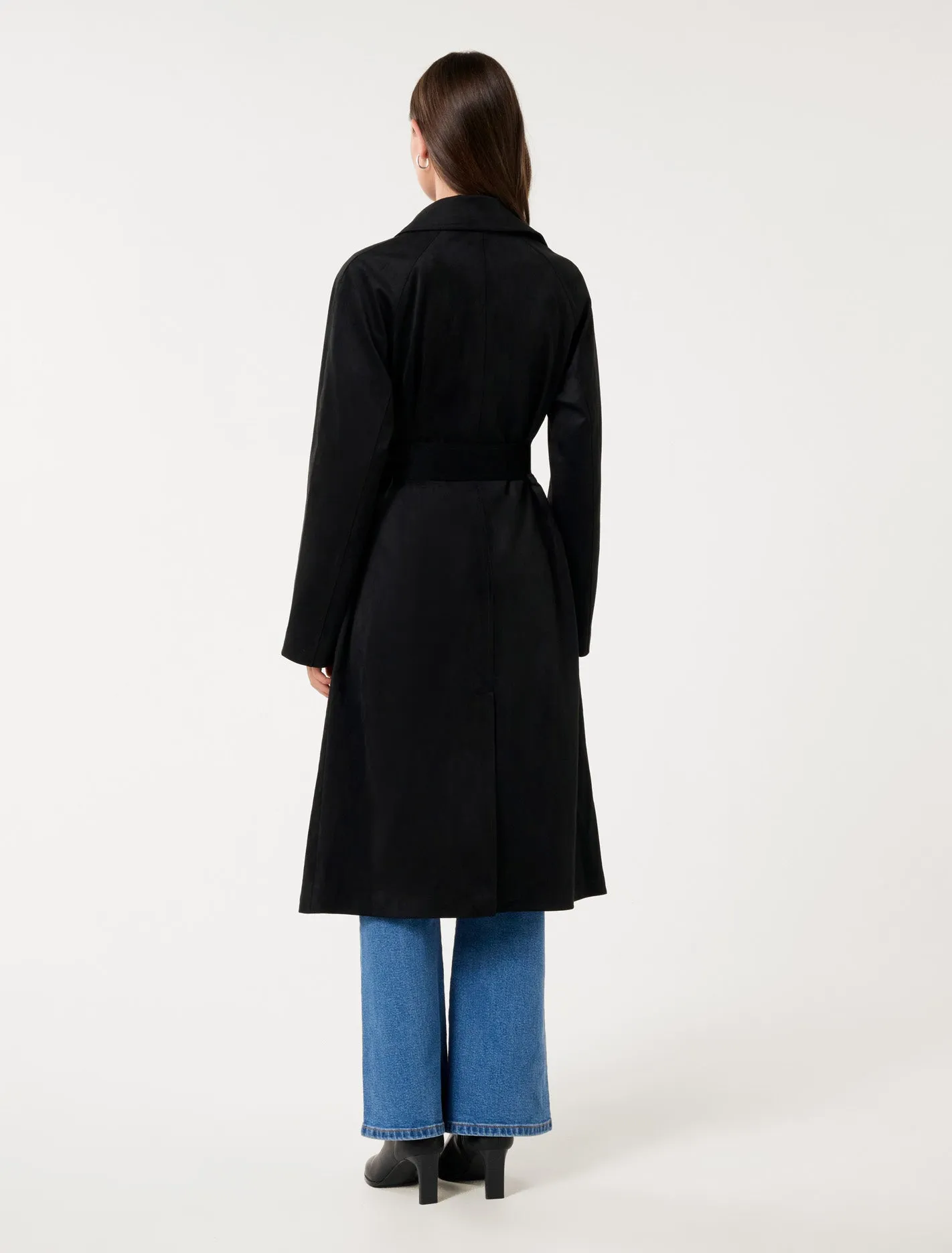 Cass Suede Trench Coat