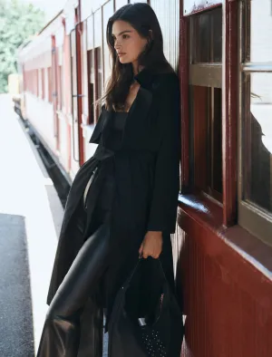 Cass Suede Trench Coat