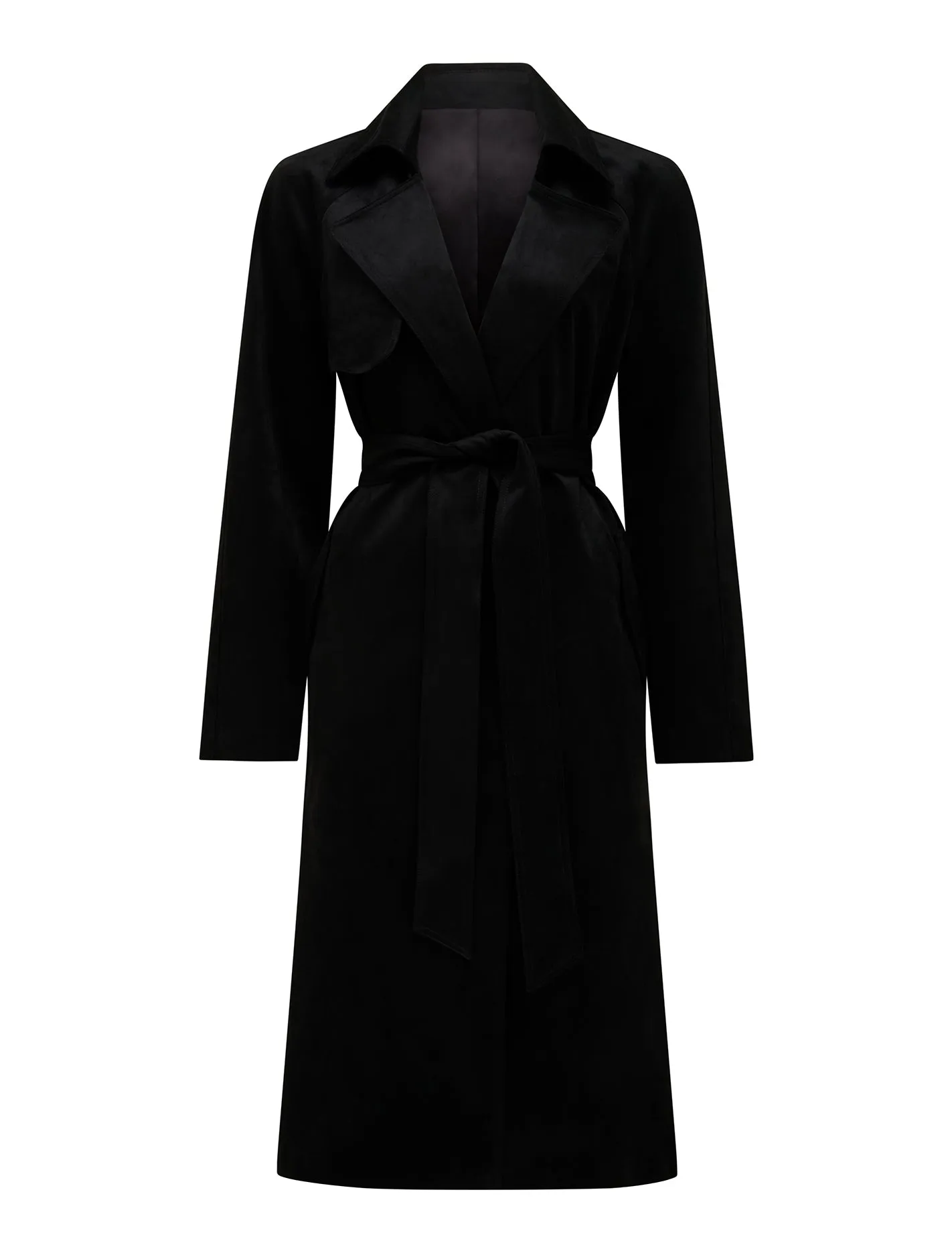 Cass Suede Trench Coat