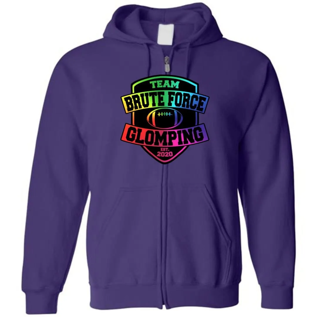 Chatty Fam Brute Force Glomping Rainbow Unisex Zip Hoodie