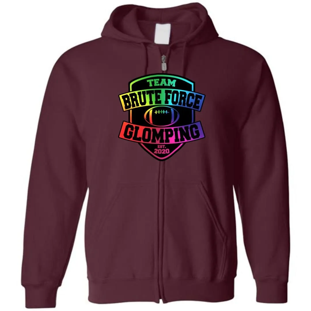 Chatty Fam Brute Force Glomping Rainbow Unisex Zip Hoodie