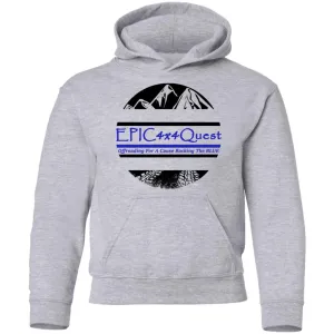 Circle EPIC Mountain Black and Blue G185B Youth Pullover Hoodie