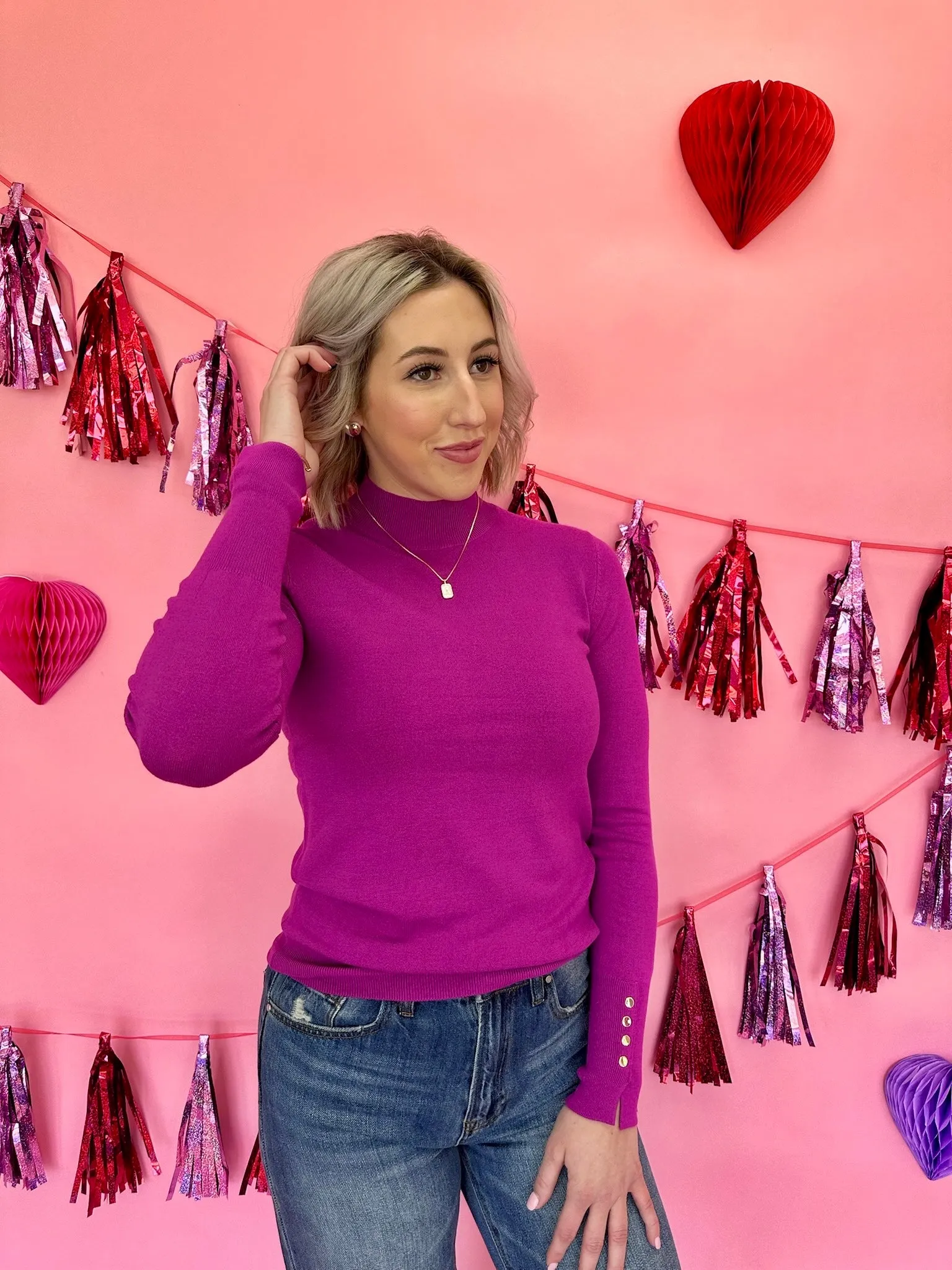 Clara Mock Neck Sweater