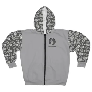 CNO Gray on Gray Zip Up Hoodie