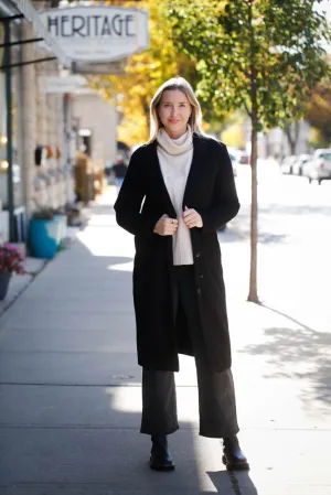 Conway Plush Coat-Black