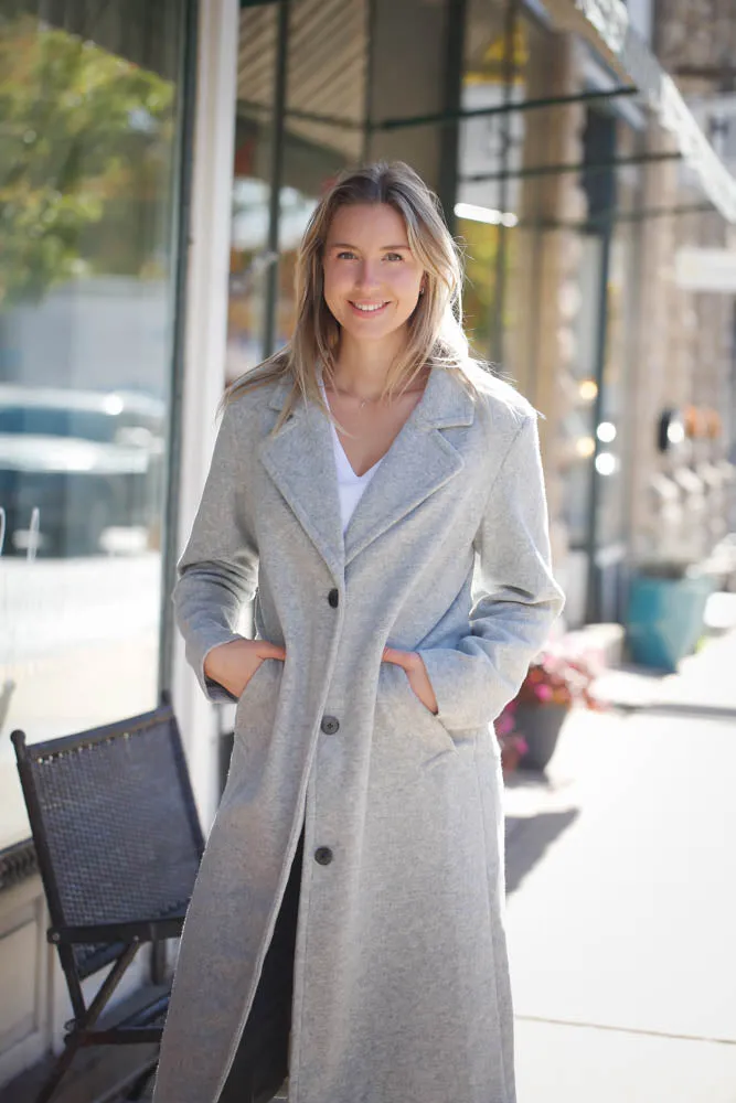 Conway Plush Coat-Classic Heather Grey