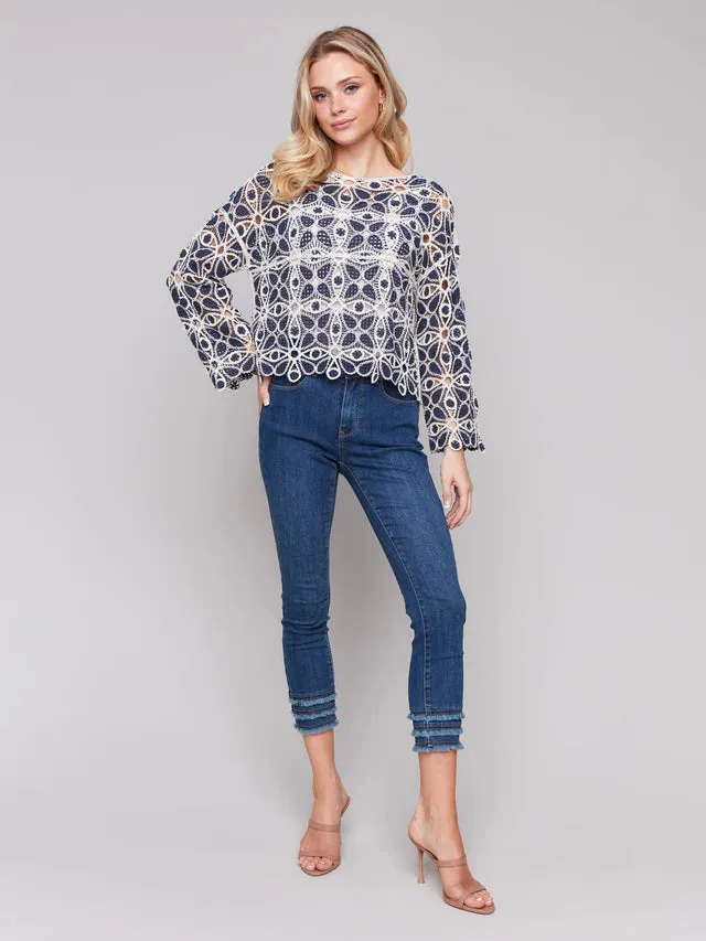 Crochet Long Sleeve - Denim