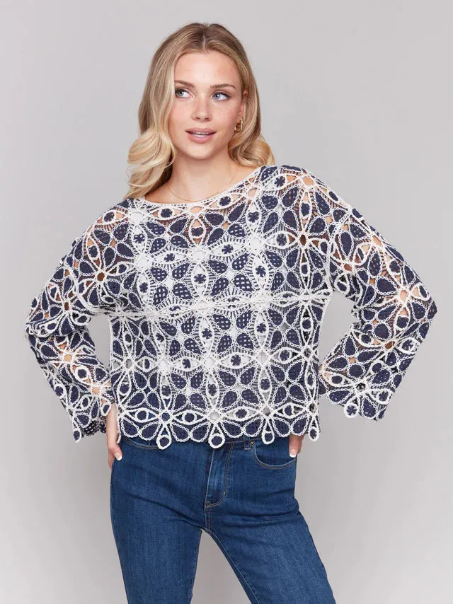 Crochet Long Sleeve - Denim