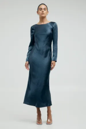 CRUSH TIE BACK MAXI | GUN METAL