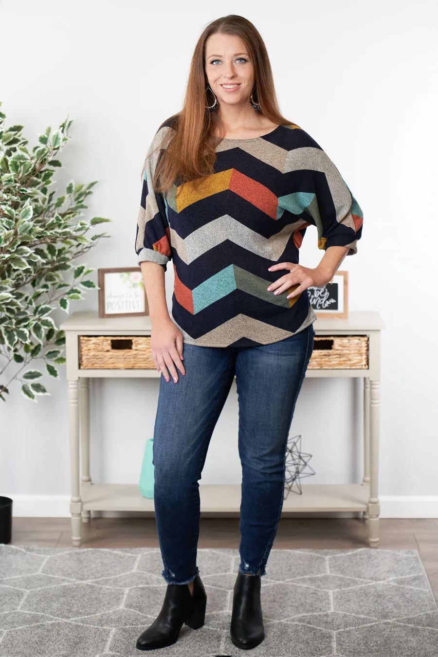 Crushing It Chevron Tunic