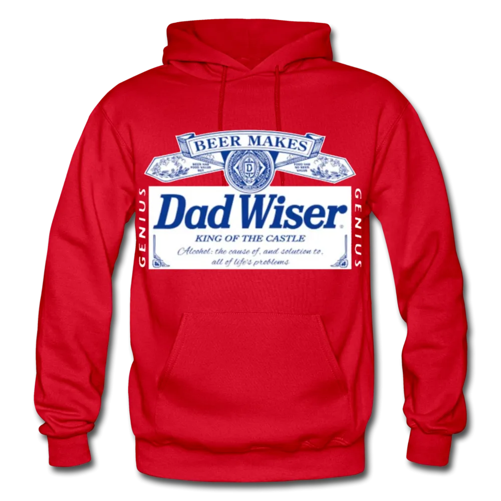 Dad Wiser Beer Father's Day Premium Adult Pullover Hoodie