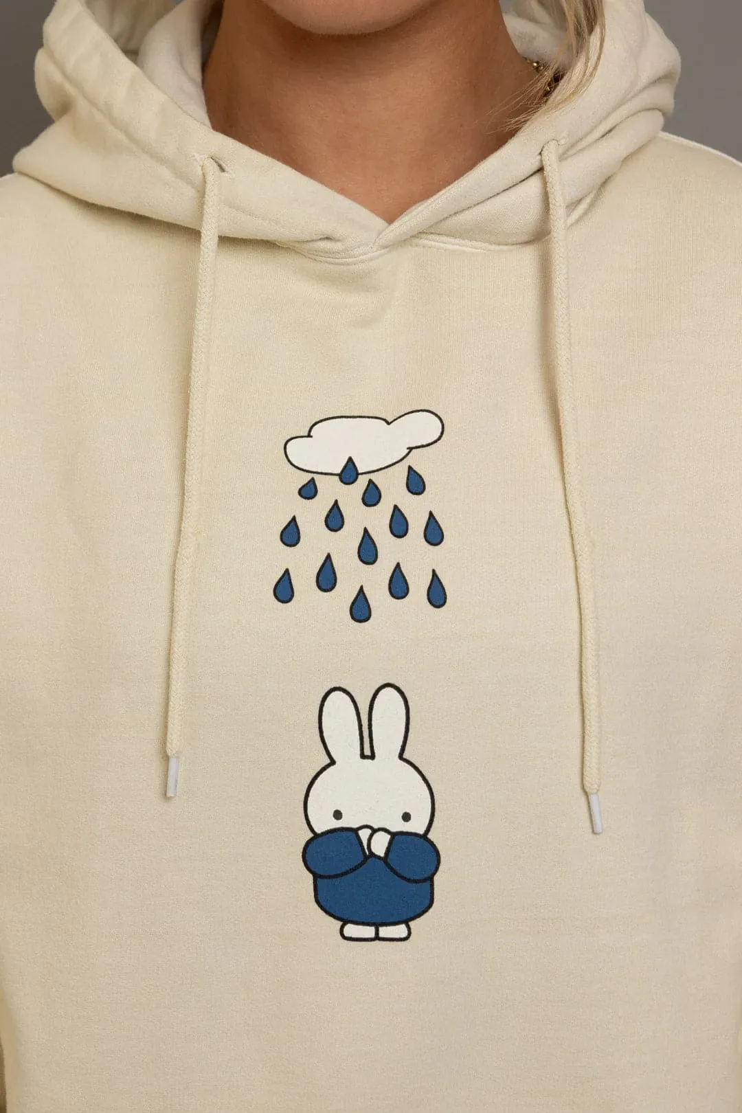 Daisy Street x Miffy Raindrops Natural Hoodie
