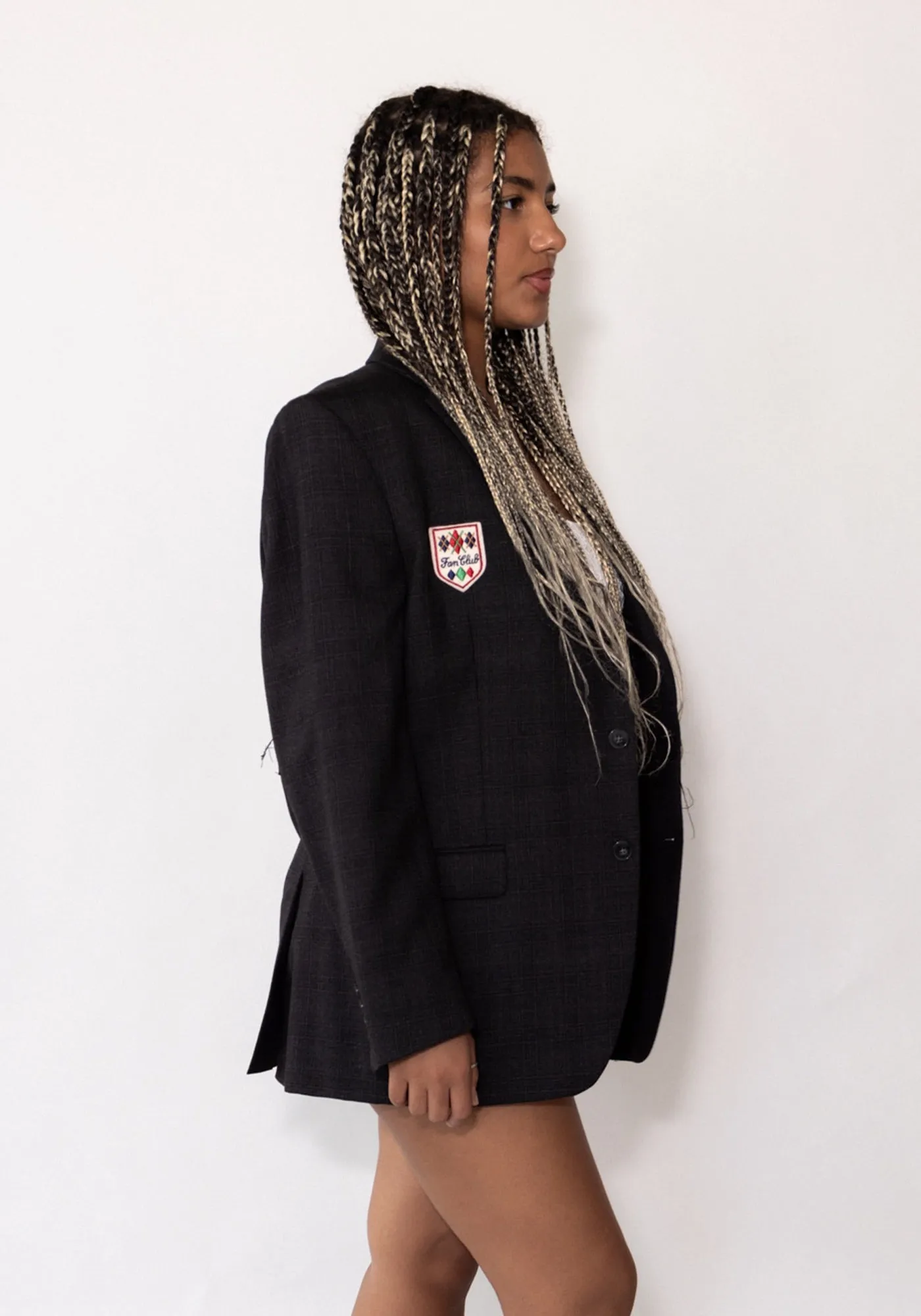 Dark Gray Plaid SID Blazer
