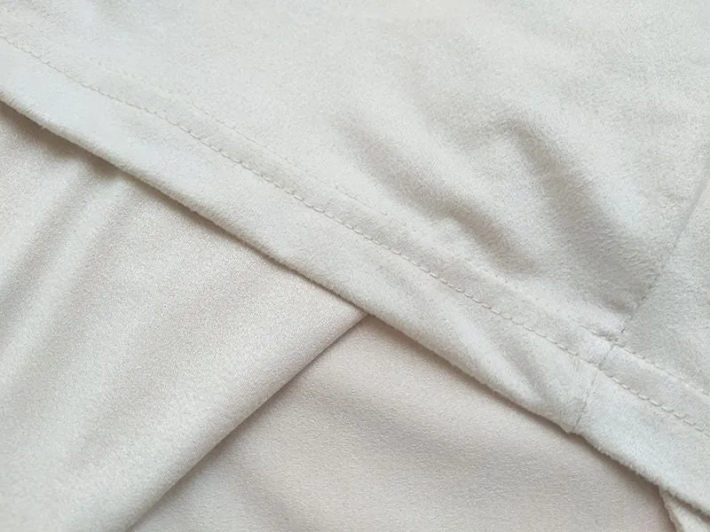 Deerskin Eyelet Strap Sexy Long Sleeve Dress Autumn and Winter Women