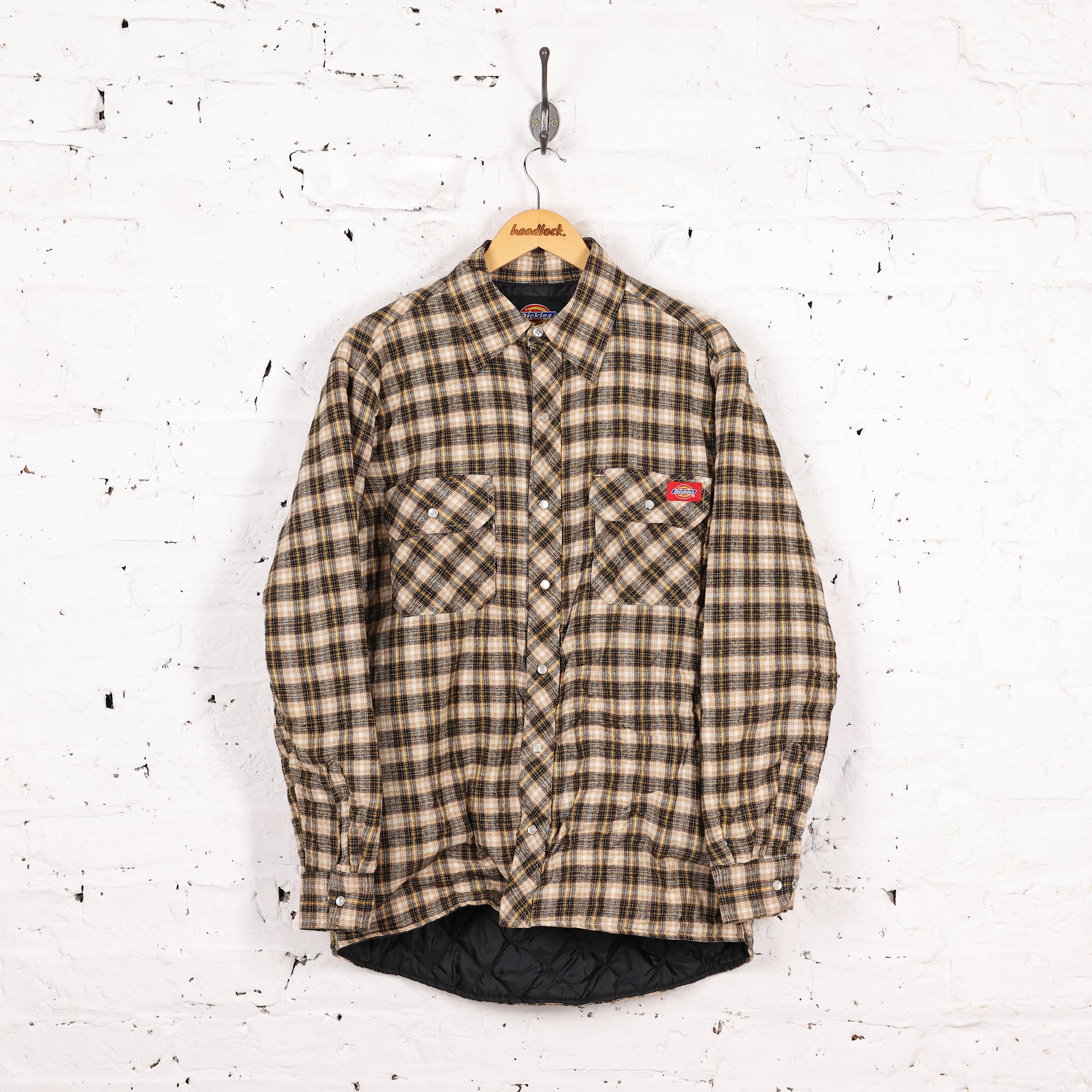 Dickies Check Quilted Over Shirt - Yellow - M