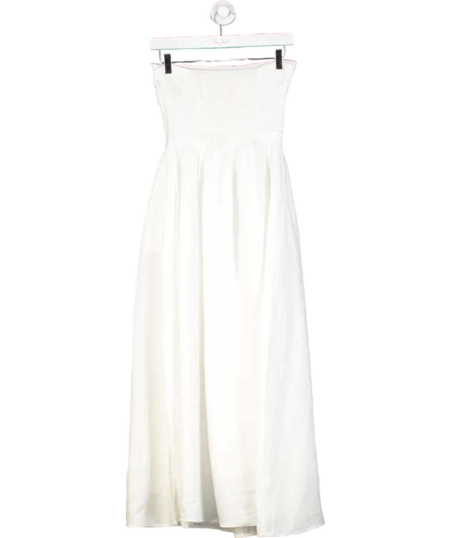 DISSH White Lexi Linen Midi Dress UK 6