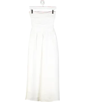 DISSH White Lexi Linen Midi Dress UK 6