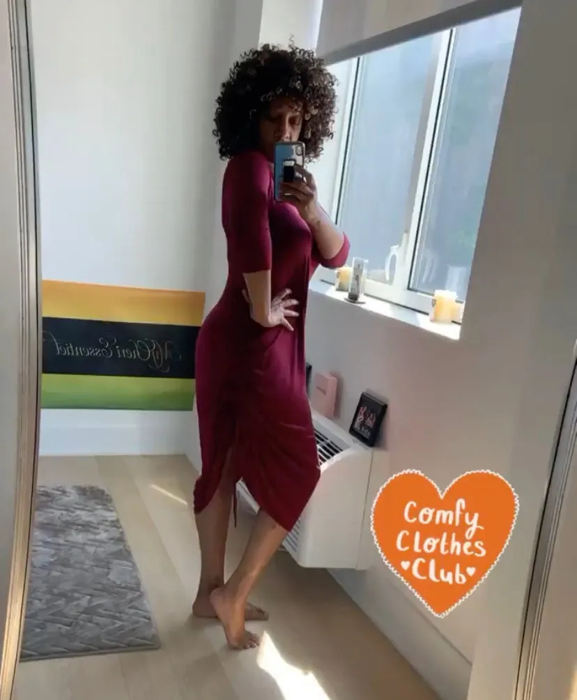 Draw Me In Drawstring Dress