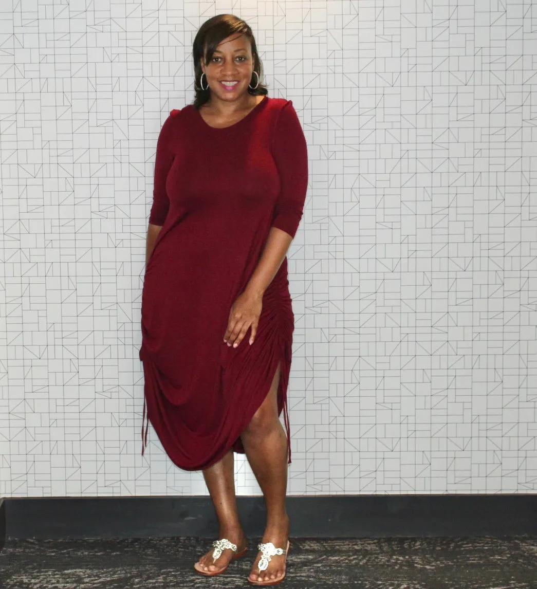 Draw Me In Drawstring Dress