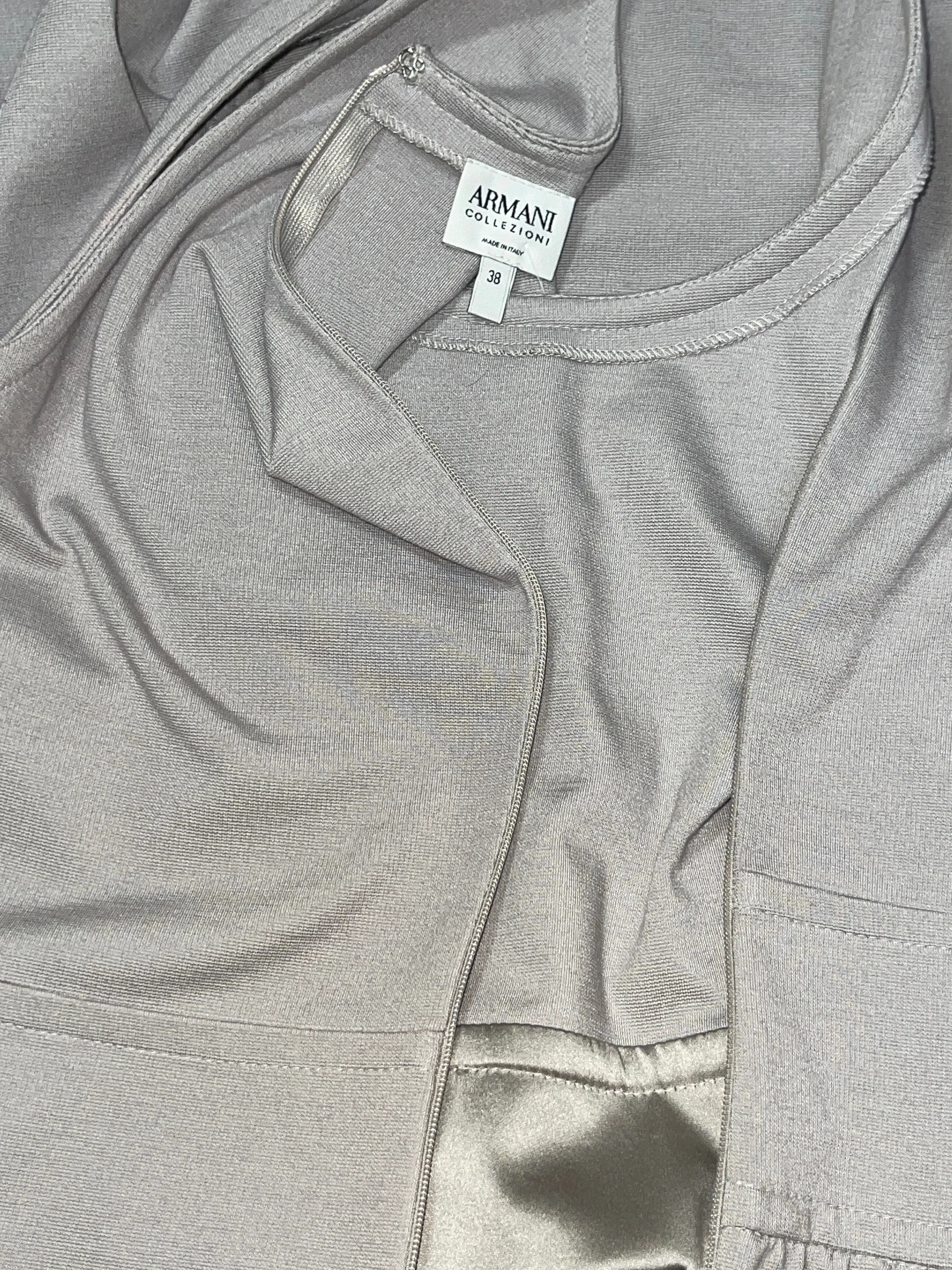 Dress Casual Midi By Armani In Taupe, Size: M