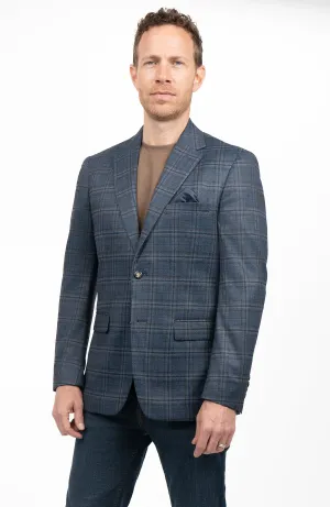 Duchamp London Brown Windowpane Sportcoat