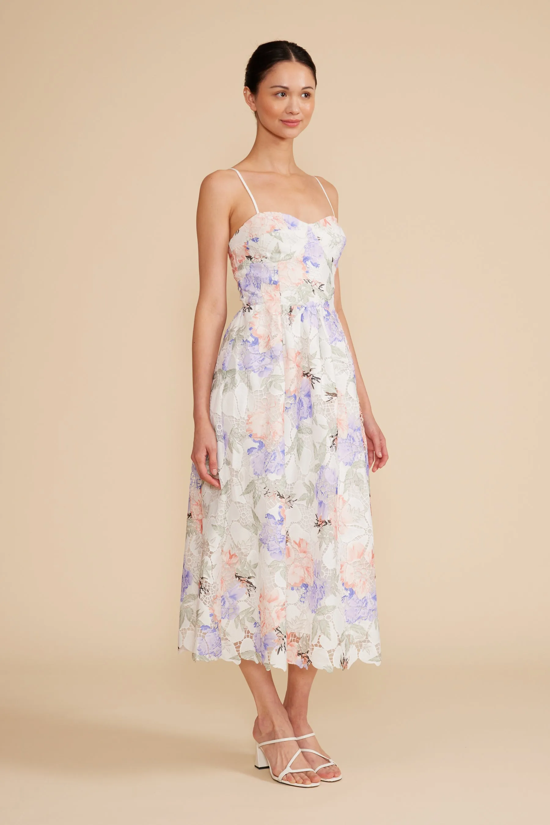 Edda Lace Midi Dress
