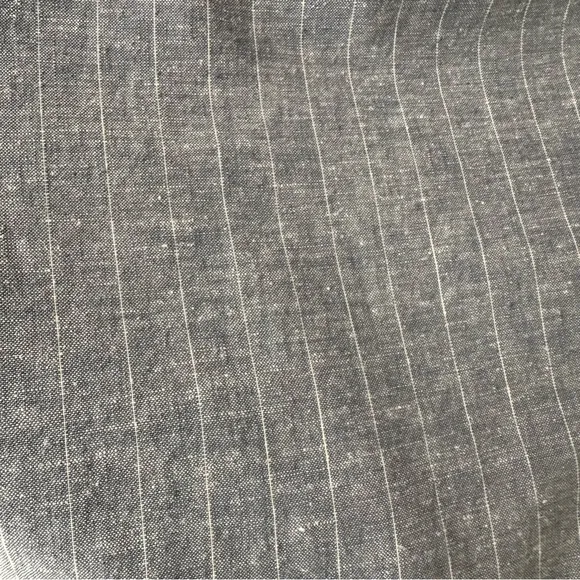 EILEEN FISHER Chambray Hemp Organic Cotton MIDI Skirt Relaxed Fit Effortless L