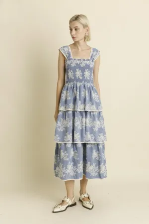 Embroidered Midi Dress