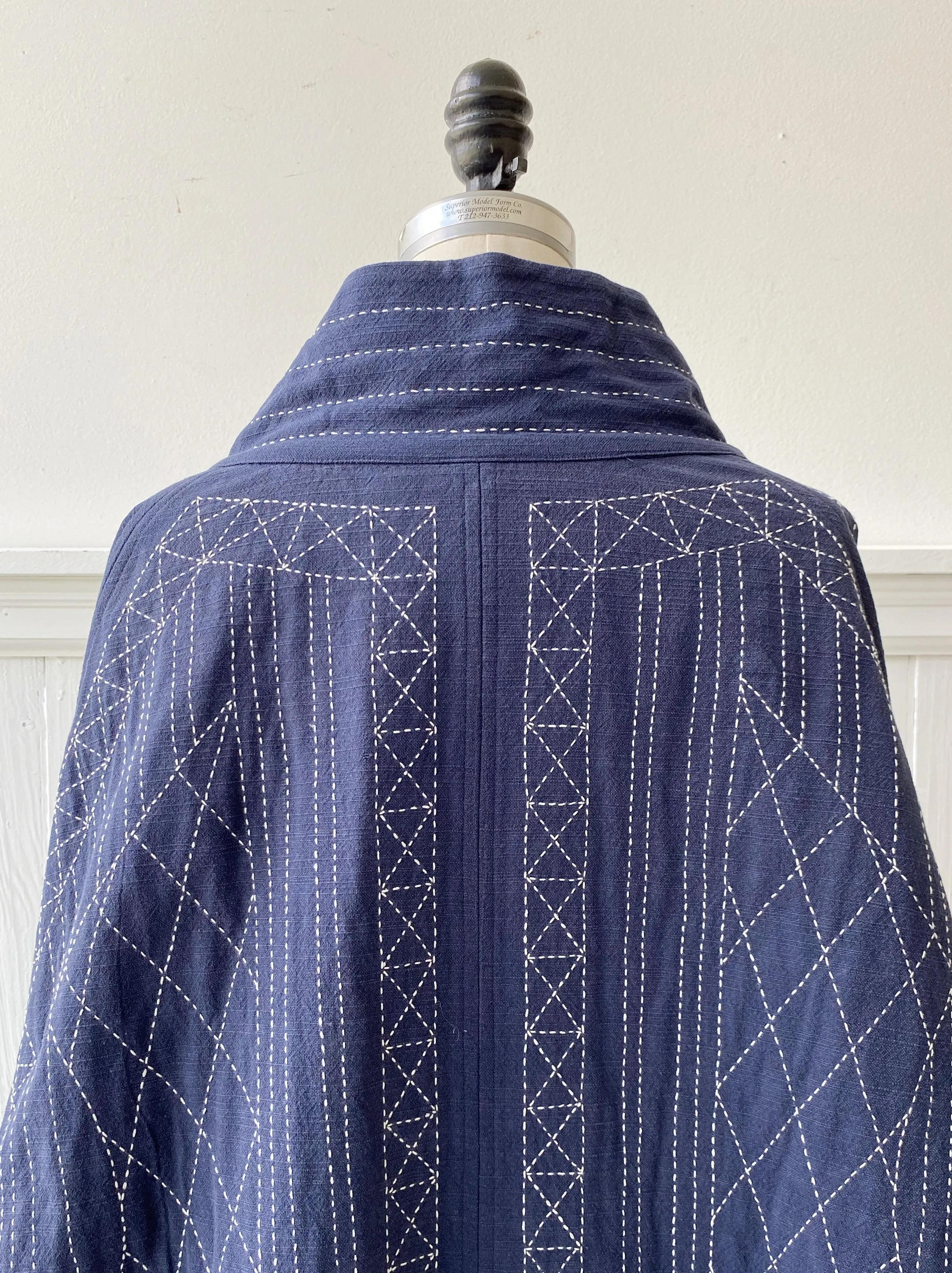 engineered kantha cocoon jacket